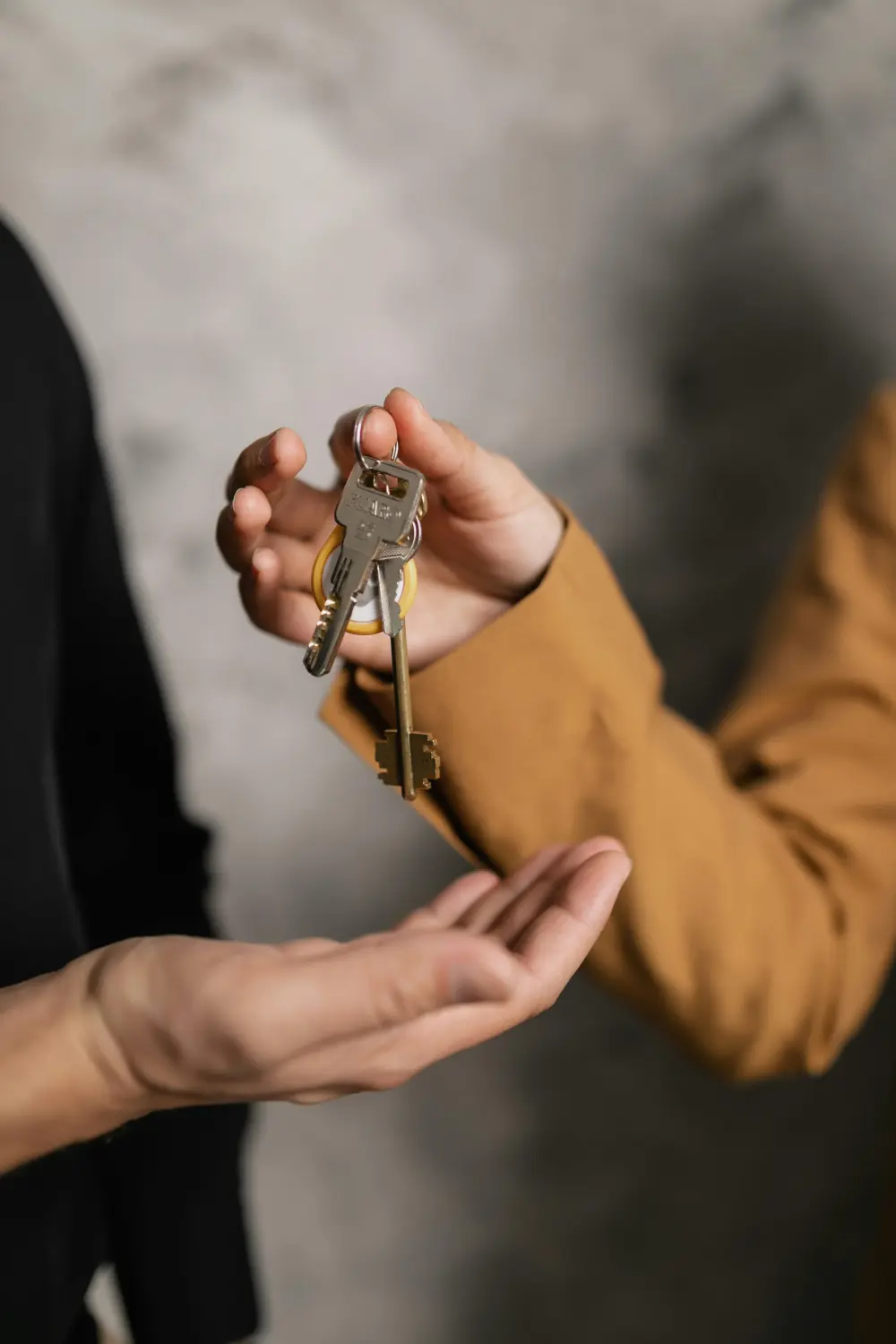 Domus Nicer- Frau übergibt Schlüssel an Eigentümer